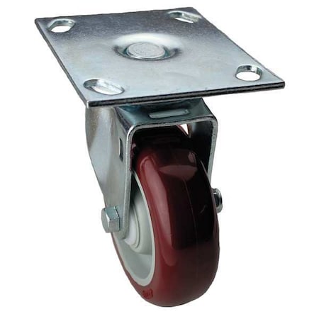 Swivel NSF-Listed Plate Caster, 450 lb., NSF-Listed Plate Type B MPN:33H912