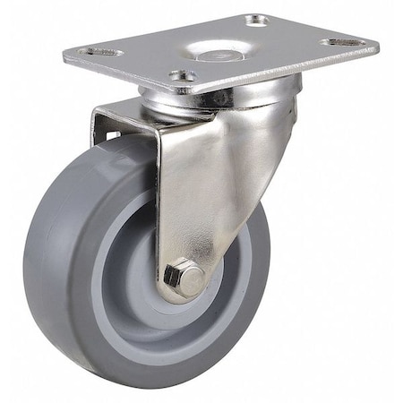 Swivel NSF-Listed Plate Caster, 4 in. Dia., 275 lb. MPN:33H929