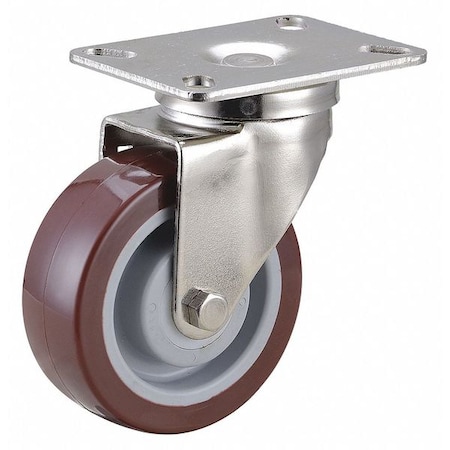 Swivel NSF-Listed Plate Cstr, 375 lb., Delrin Bearing MPN:33H935