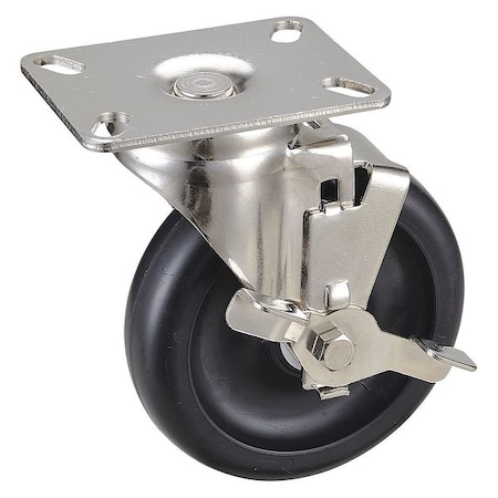 Swivel NSF-Listed Plate Cstr w/Brake, NSF-Listed Plate Type A MPN:33J036