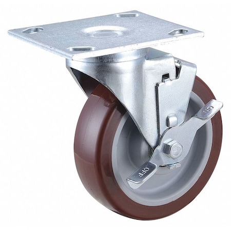 Swivel NSF-Listed Plate Cstr w/Brke, NSF-Listed Plate Type B MPN:33J042