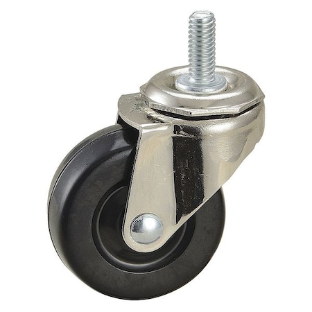 Swivel Stem Caster, Rubber, 2 in., 75 lb. MPN:34TA55