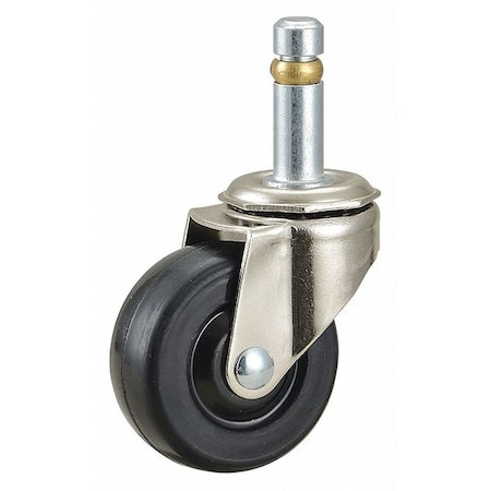 Swivel Stem Caster, Rubber, 2 in., 75 lb. MPN:3A787