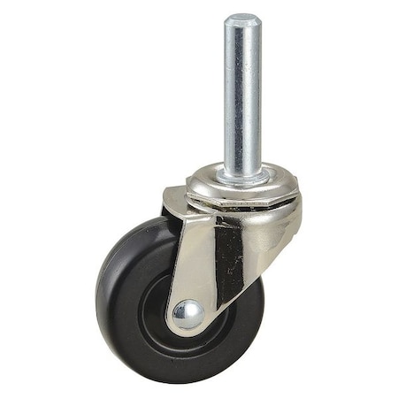 Swivel Stem Caster, Rubber, 2 in., 75 lb. MPN:3A789