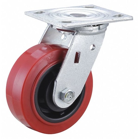 Plate Caster, 750 lbs Load Rating, Swivel MPN:400K50