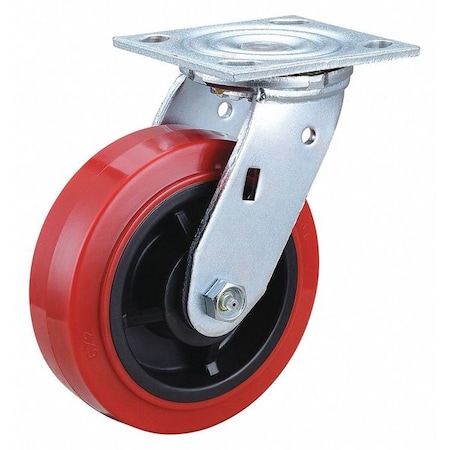Plate Caster, 800 lbs Load Rating, Swivel MPN:400K53