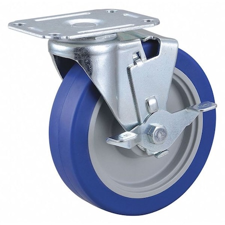 Plate Caster, 220 lbs Load Rating, Swivel MPN:400K68