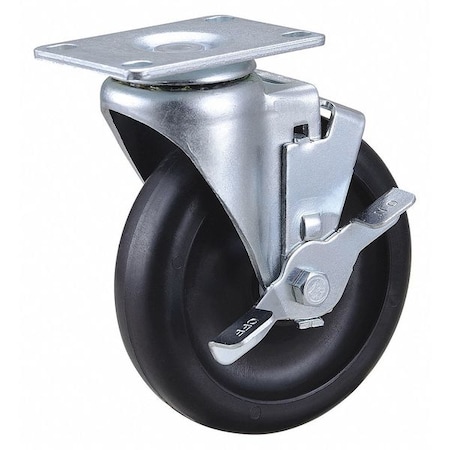 NSF-Listed Plate Caster, 300 lb. Load Rating, Swivel MPN:400K70