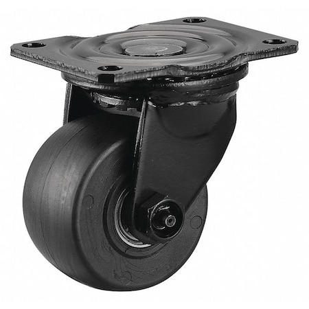 Plate Caster, Light-Med. Duty, 800 lb., Blk MPN:416P22