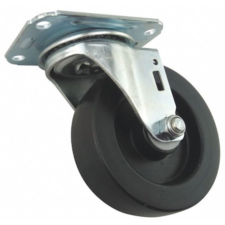 Plate Caster, Swivel, Polyolefin, 4 11/16