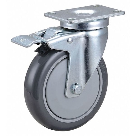 PlateCaster, Swivel, Polyurethane, 6 3/16