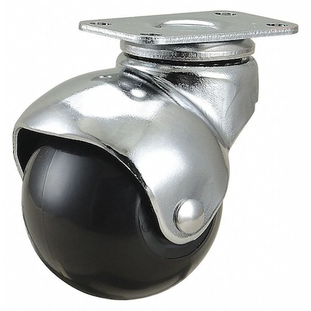 Plate Caster, Swivel, Polyolefin, 2 5/8 in H MPN:437V29