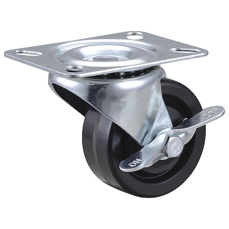 Plate Caster, Swivel, Phenolic, 3 3/4