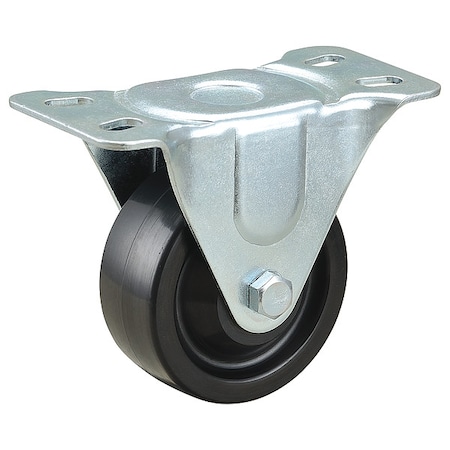 Plate Caster, Rigid, Phenolic, 3 3/4