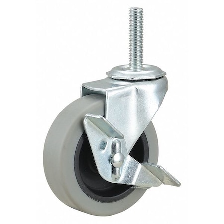 Swivel Stem Caster w/Brake, 3 in., 110 lb. MPN:49H591