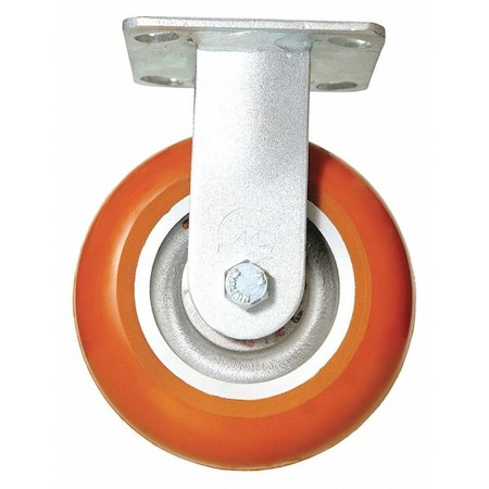 Rigid Plate Caster, Polyurethane, 1000 lb. MPN:49H867