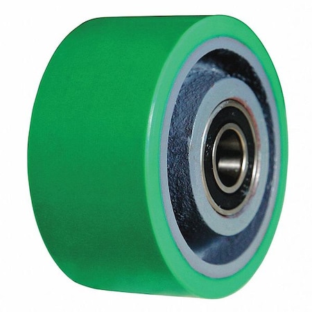 Castr Whel, Polyurethan, 4 in., 750 lb., Grn MPN:4DU67