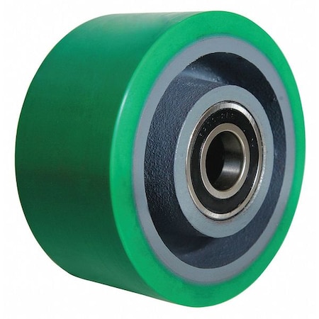 Caster Whl, Polyurthan, 6 in., 2200 lb., Grn MPN:4DU69