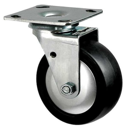 Swivl Plate Cstr, Polyolfin, 4 in, 600 lb, B MPN:4HXK9