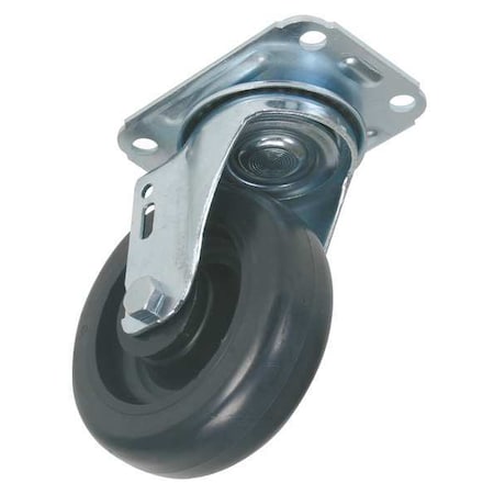 Swivl Plat Castr, Polyolfin, 5 in, 220 lb, D MPN:4X695