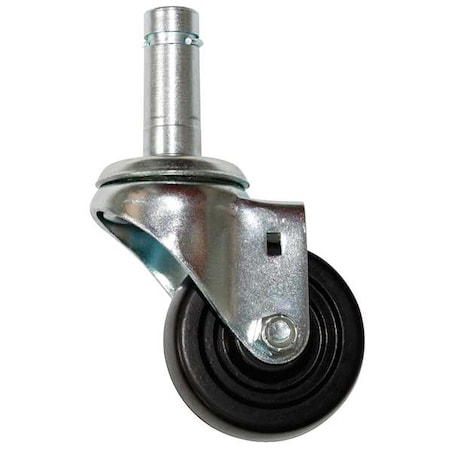 Swivel Stem Caster, Rubber, 3 in., 200 lb. MPN:5GPL9
