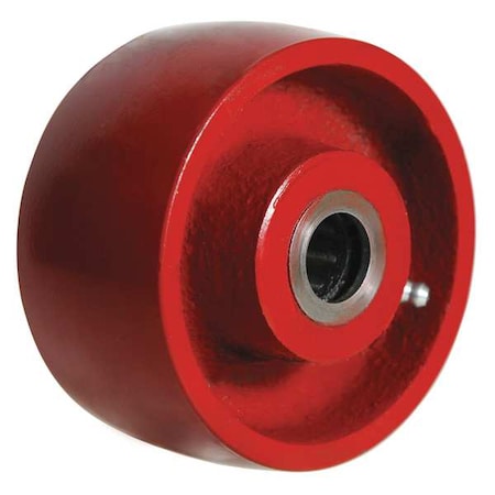 Caster Whel, Cast Iron, 4 in., 1000 lb., Red MPN:5VJ50