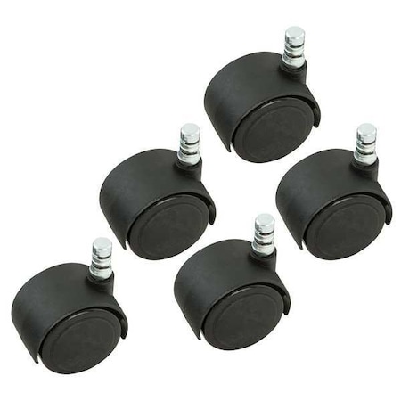 Twin Wheel Swivel Caster, Polyurethane, 110 lb, PK5 MPN:64328