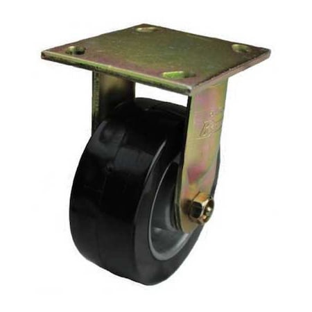 Rigid Plate Caster, Rubber, 5 in., 350 lb. MPN:930MD05201RG