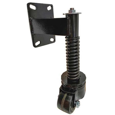 Door Plate Caster, Black, Phenolic, 700 lb. MPN:982-3UM