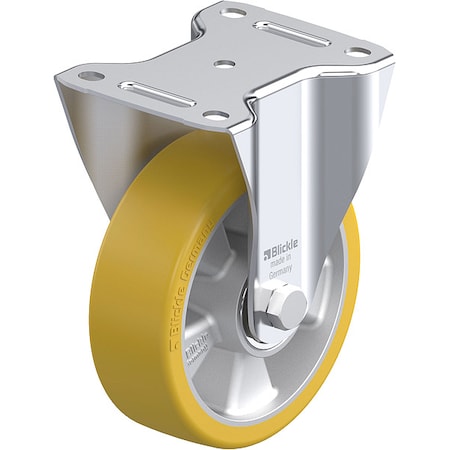 Plate Caster, Rigid, Polyurethane, 7 1/2