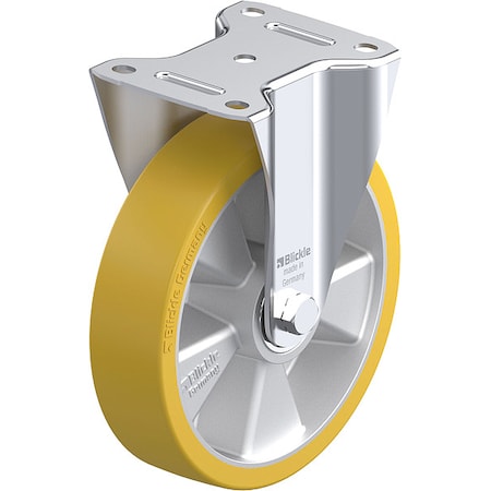 Plate Caster, Rigid, Polyurethane, 9 1/4