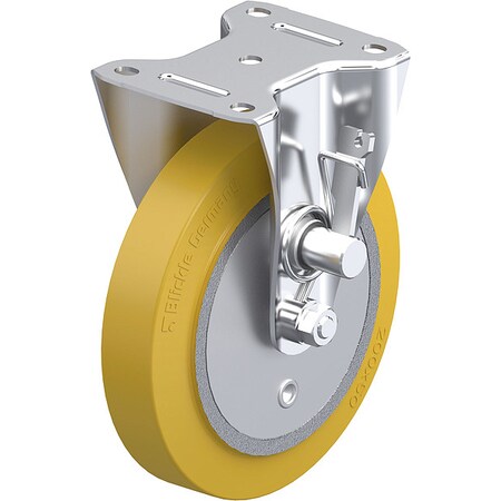 Plate Caster, Rigid, Polyurethane, 9 1/4