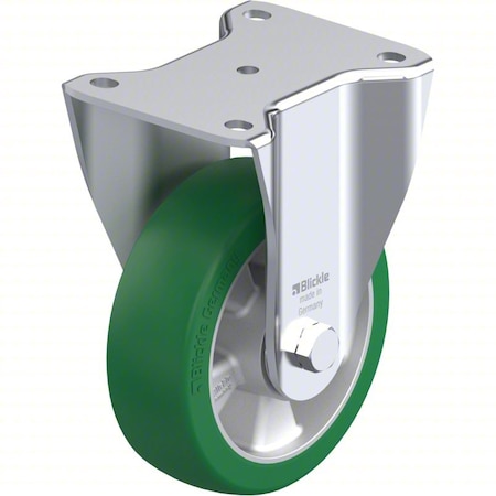 Plate Caster, Rigid, Polyurethane, 7 3/4