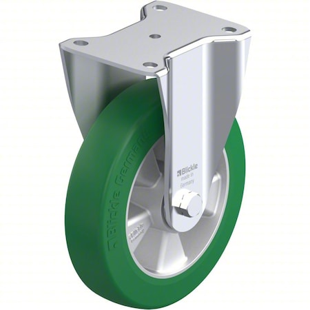 Plate Caster, Rigid, Polyurethane, 9 5/8