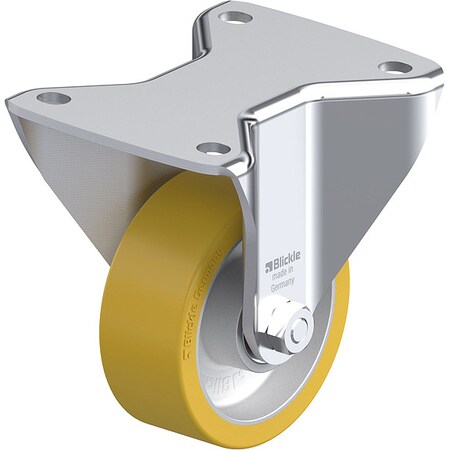 Plate Caster, Rigid, Polyurethane, 5 1/2