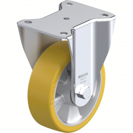 Plate Caster, Rigid, Polyurethane, 7 3/4