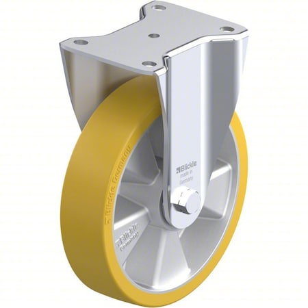 Plate Caster, Rigid, Polyurethane, 9 5/8