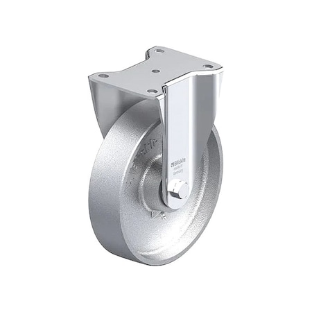 Plate Caster, Rigid, Metal, 9 5/8