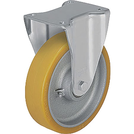 Plate Caster, Rigid, Polyurethane, 5 1/2