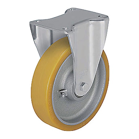 Plate Caster, Rigid, Polyurethane, 7 3/4