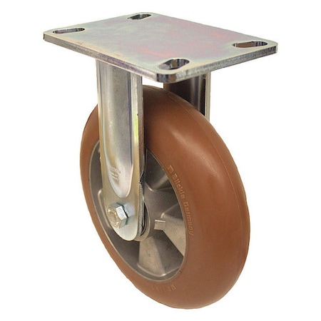 Plate Caster, Rigid, Polyurethane, 9 5/8