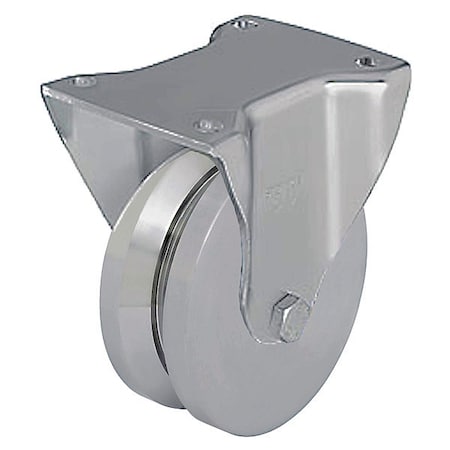 Plate Caster, Rigid, Metal, 7 7/8