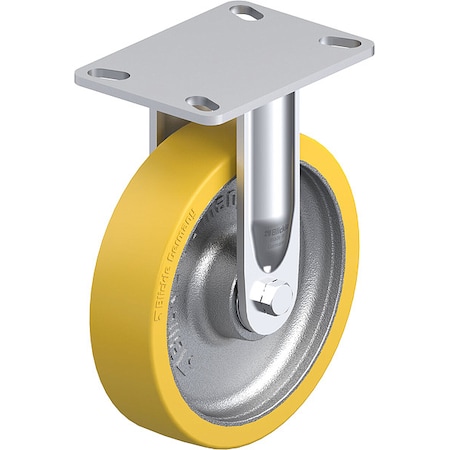 Plate Caster, Rigid, Polyurethane, 9 5/8