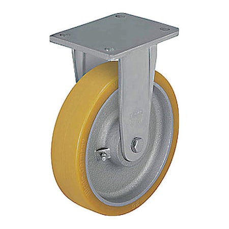 Plate Caster, Rigid, Polyurethane, 11 5/8