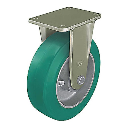 Plate Caster, Rigid, Polyurethane, 12
