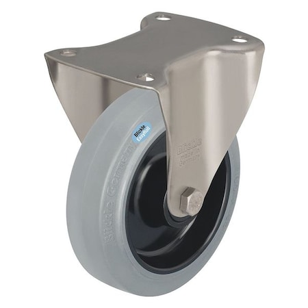Rgd Plate Caster, Rubber, 4 in., 330 lb. MPN:BX-POEV 100XR-SG
