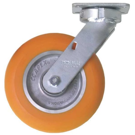 Kingpinless Swivel Plate Caster, Polyurethane, 1200 lb MPN:CDP-G-13