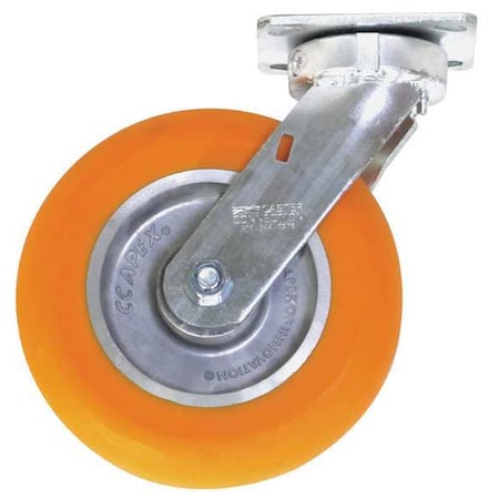 Kingpinless Swivel Plate Caster, Polyurethane, 1200 lb MPN:CDP-G-14
