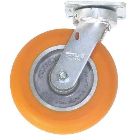 Kingpinless Swivel Plate Caster, Polyurethane, 1200 lb MPN:CDP-G-17