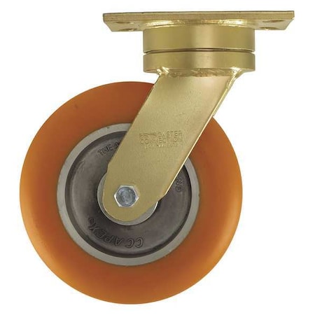 Swivel Plate Caster, Polyurethan, 1200 lb. MPN:CDP-G-31